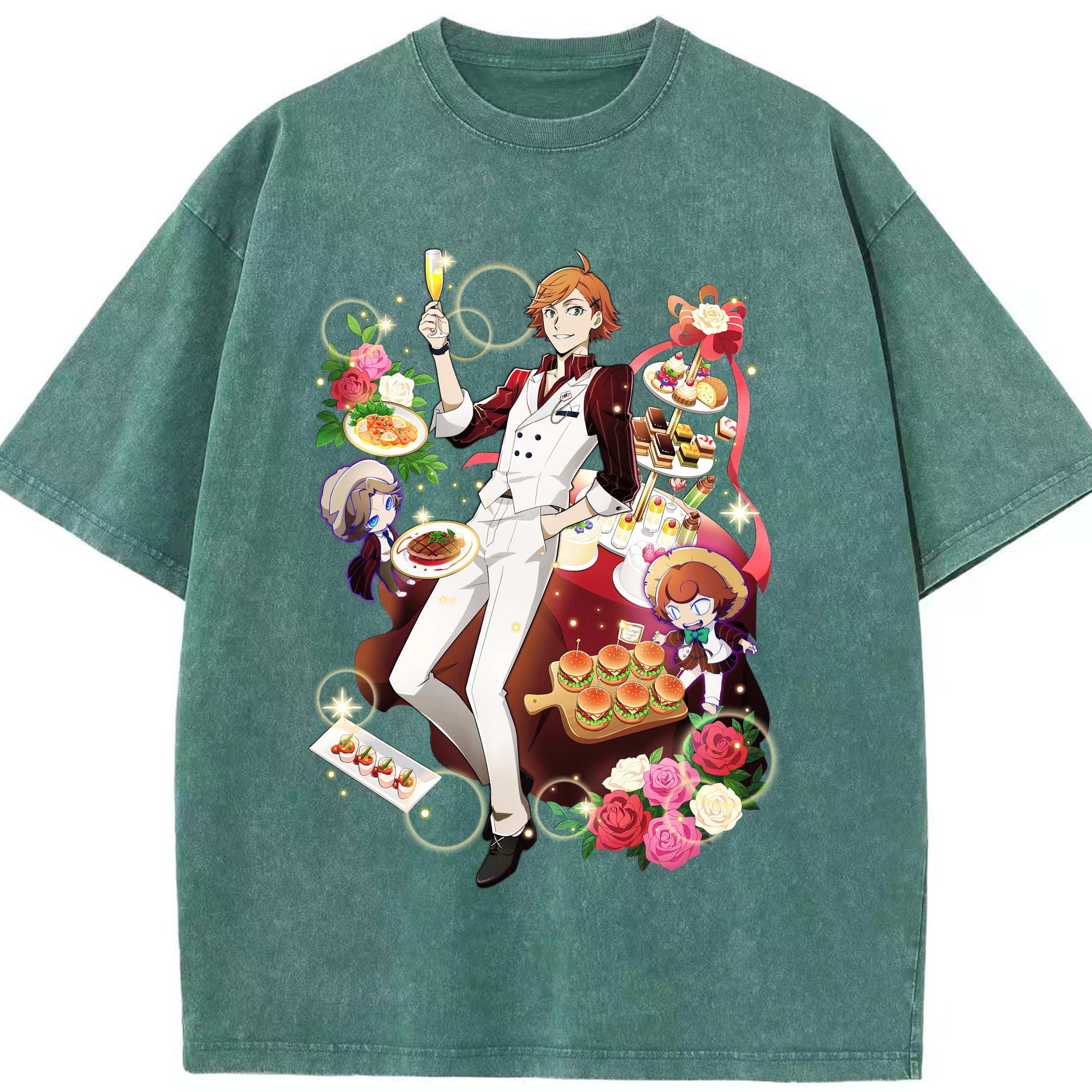 （画像用） 文豪ストレイドッグス Bungo Stray Dogs 綿100% ヴィンテージ風 半袖Tシャツ（フロントプリント）